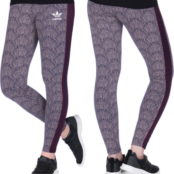 Adidas | Originals Shell Tile Leggings Logo Stripe - Picture 7 of 7